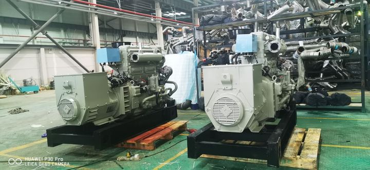 上海某海上執(zhí)法游艇選用上研動力48kw 船用機(jī)組，客戶驗(yàn)收合格順利交貨